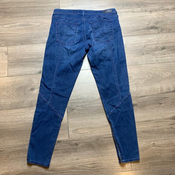 AG Adriano Goldschmied The Reagan Paneled Zippy Skinny Mid Rise Jeans Size 31R - Picture 4 of 10